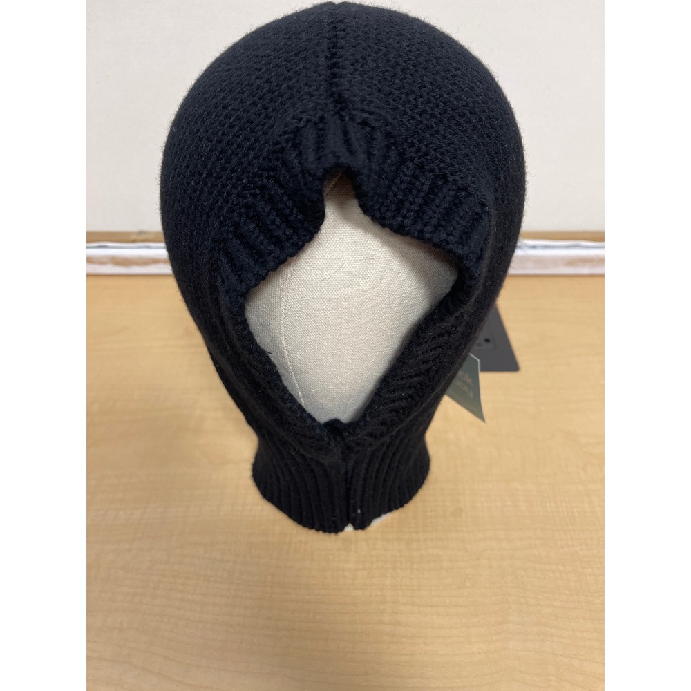 Brook & Bay Black Knit Balaclava Winter Face Mask Ribbed Trim NWT